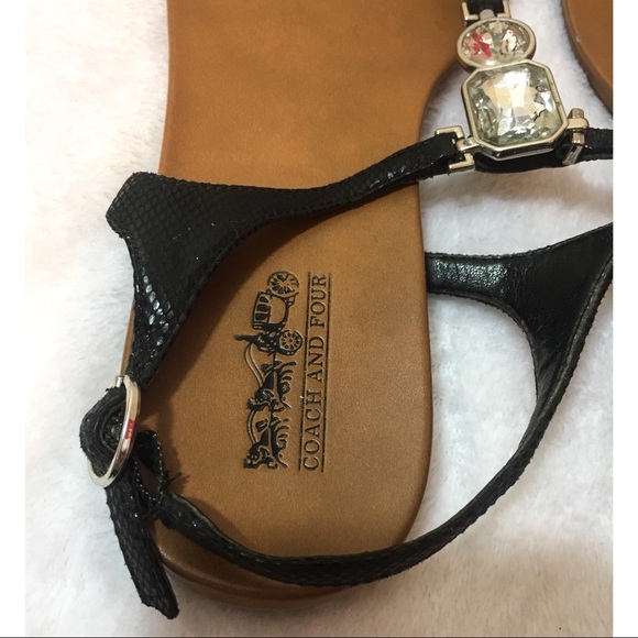 🔴SOLD Coach & Four Gemstone Sandals Size 8.5 - Picture 4 of 6